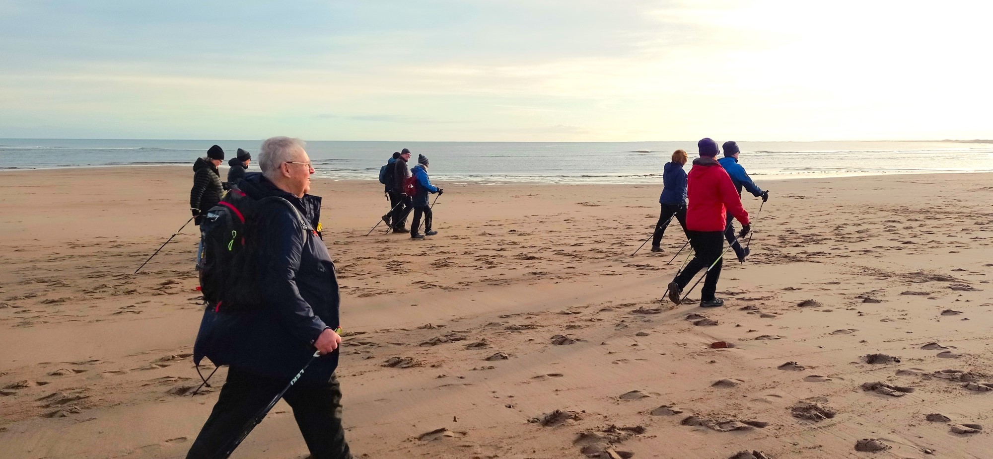 Learn To Nordic Walk At Spittal Beach - Mar 2024 - Strolls With Poles